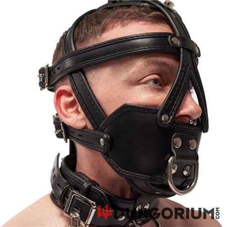 Mister B Leather Extreme Muzzle Head Harness-8718788894651