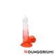 Cox Color - Clear Red - Suction Cup Dildo