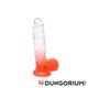 Cox Color - Clear Red - Suction Cup Dildo
