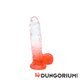 Cox Color - Clear Red - Suction Cup Dildo