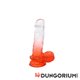 Cox Color - Clear Red - Suction Cup Dildo