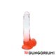 Cox Color - Clear Red - Suction Cup Dildo