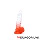 Cox Color - Clear Red - Suction Cup Dildo