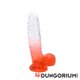 Cox Color - Clear Red - Suction Cup Dildo