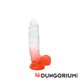 Cox Color - Clear Red - Suction Cup Dildo