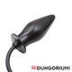 Inflated Anal Spade Plug Black 