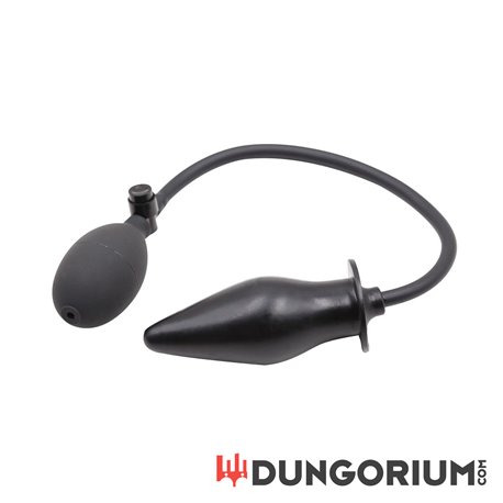 Inflated Anal Spade Plug Black -8720246444971