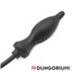 Inflated Anal Spade Plug Black 