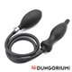 Inflated Anal Spade Plug Black 