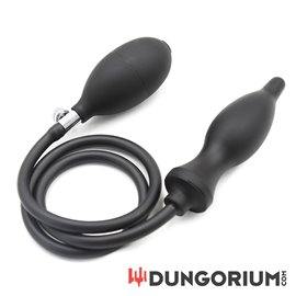 Inflated Anal Spade Plug Black 