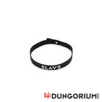Silikon Halsband mit Aufdruck "Slave"