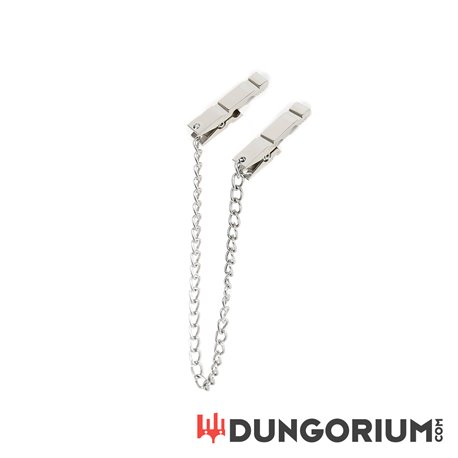 Silberne Klammern mit Kette -8720246448382