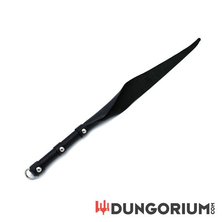 Schwarze Lederpeitsche mit D-Ring-8721284280477