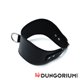 Schwarzes Lederhalsband mit D-Ring 