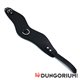 Schwarzes Lederhalsband mit D-Ring 