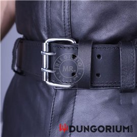 Schwarzer Ledergürtel 