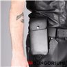 Schwarzes Handyetui aus Leder 