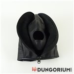 Doppel-Ledermaske mit Reißverschluss