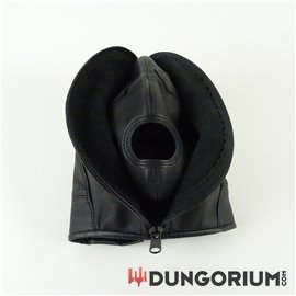 Doppel-Ledermaske mit Reißverschluss