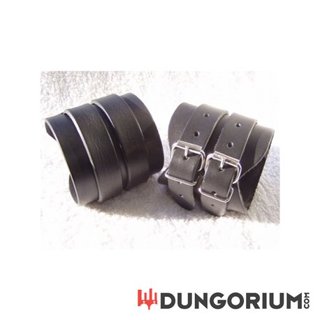 Lederarmband 7 cm Breite mit 2 Schnallen -0765588016705