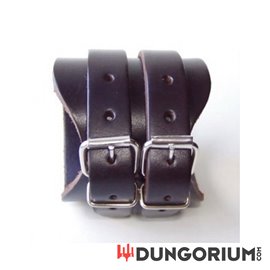 Dunkelbraunes Lederarmband 7 cm 