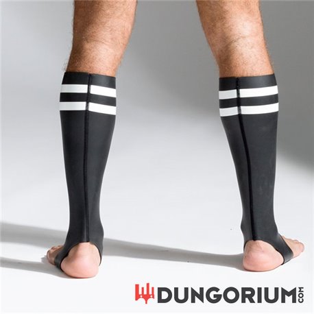 Neopren Socken Schwarz mit bunten Streifen 