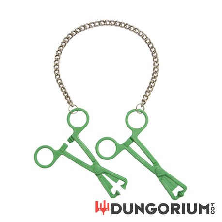 Green Tube Clamps on Chain-8718924230114