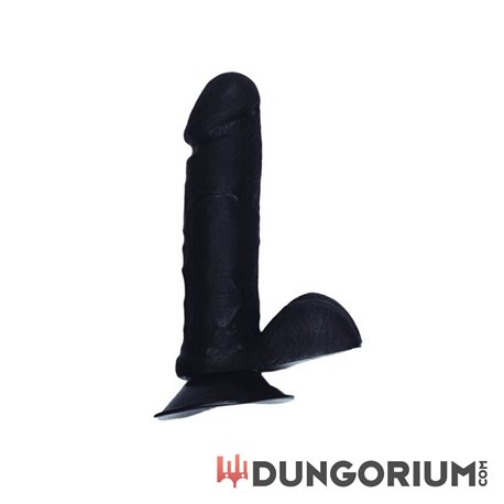 Dungorium Dildo 20 cm with Balls schwarz