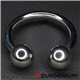 C-Ring "Horse Shoe" mit 2 Kugeln von Dark line 