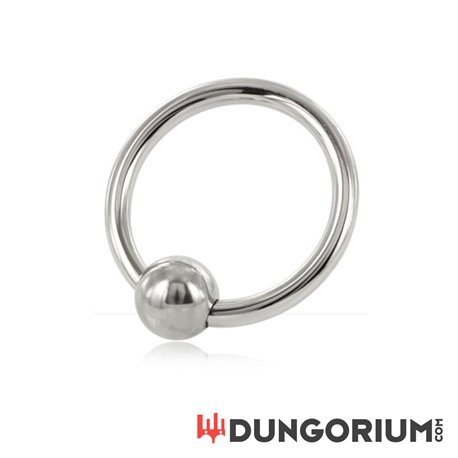 Edelstahl Cockring mit Druckkugel "Piercing Style" von Dark Line 