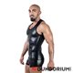 Neopren Tank Top schwarz mit bunten Absetzungen 