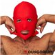 Lycra Maske red eyes and mouth open 