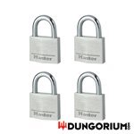 4er Set Master Lock Vorhängeschloss aus Aluminium 40 mm gleichschließend 