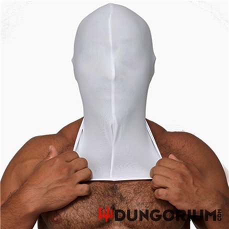 Mister B weiße Lycra Maske - ohne Löcher -8718788888001