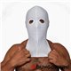 Mister B weiße Lycra Maske - Open Eyes Only 