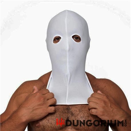 Mister B weiße Lycra Maske - Open Eyes Only -8718788888018