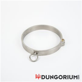 Edelstahl Halsfessel mit O-Ring und Steckschloss