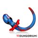 Oxballs Dog Tail Butt Plug rot blau 